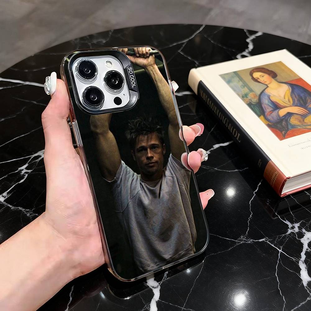 

Brad Pitt Phone Case For iPhone 17,16,15,14,13,12,11 Plus,Pro Max,XS,Colored Silver Plated Inside Cover iPhone13PROMAX