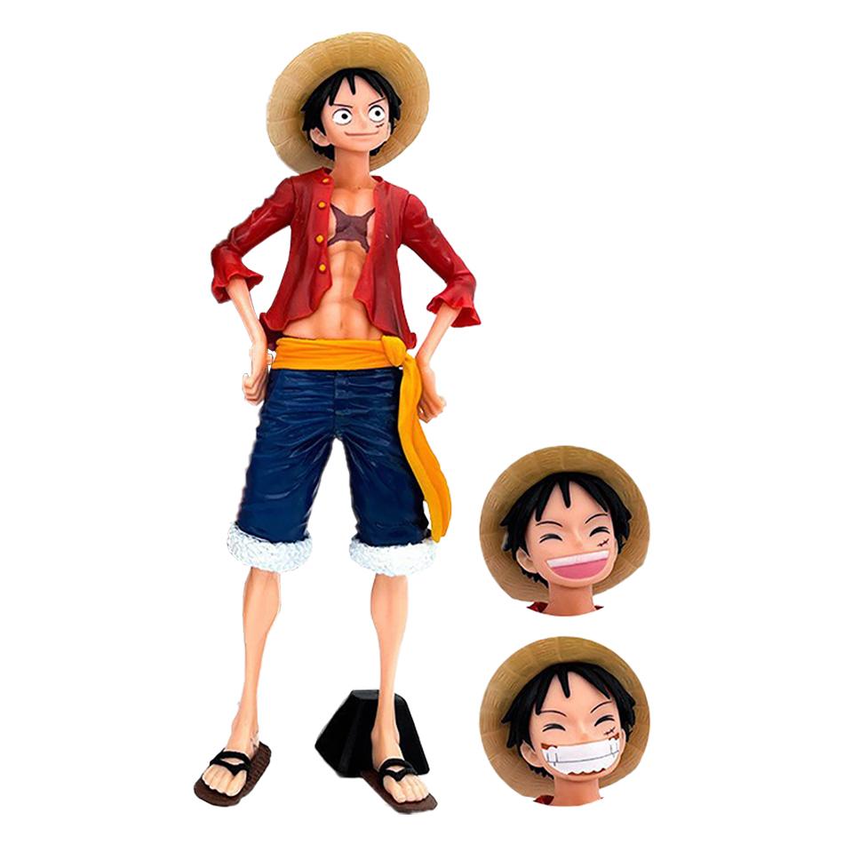 Anime One Piece Akční Sebevědomý Usměvavý Luffy Tři Formy Měnící Tvář Panenka Figurka Model Dárky pro Děti Hračka Auto Stolní Ozdoba
