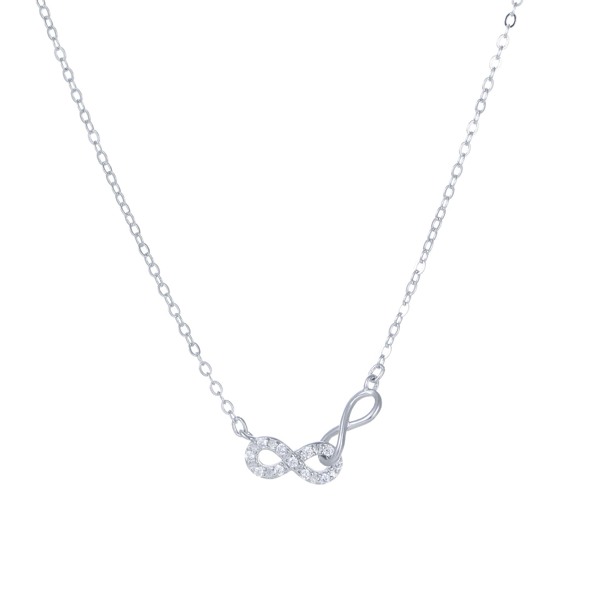 Серебряный колье-чокер Знак бесконечности S925 для женщин 925 Silver
