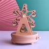 KX4B Romantic Rotating Wooden Music Box Handcraft Collection Home Decorations Christmas Valentine's Day Birthday Gifts