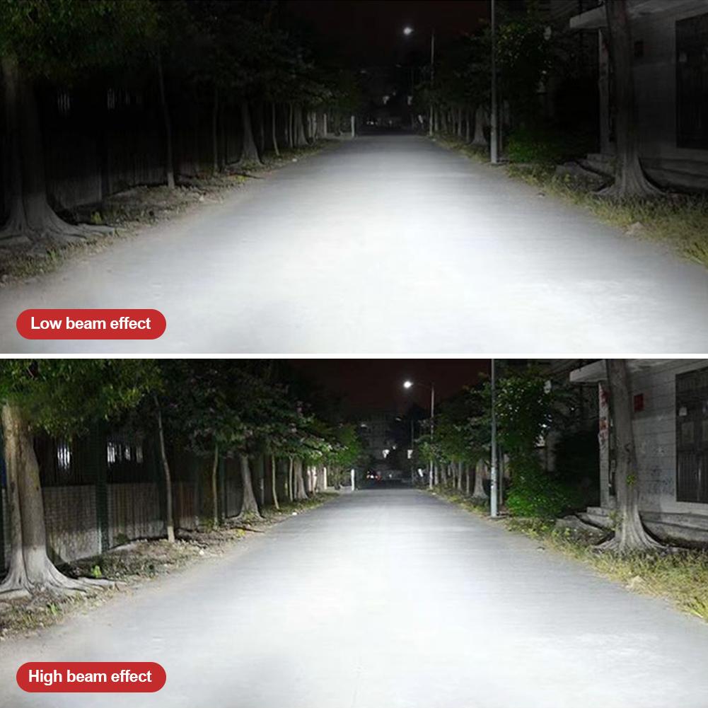 Motorrad LED Scheinwerfer H4 BA20D Scheinwerfer Projektorlinse Moto Signalleuchte Glühbirne Weiß Gelb Scheinwerfer
