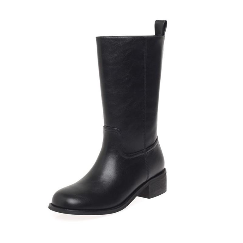 

Модные новые осенне-зимние женские ботинки из спилка, женские ботинки до середины икры с круглым носком, модные ботинки ручной работы, zapatos de mujer 39