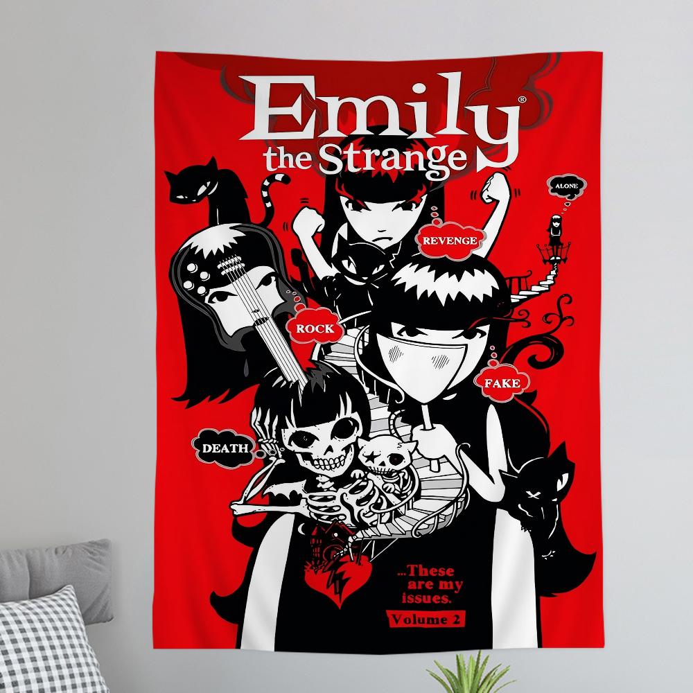 Anime EEmily The SStrange Comic Book Colorful Tapestry Wall Hanging Bohemian Wall Tapestries Mandala Wall Art Decor