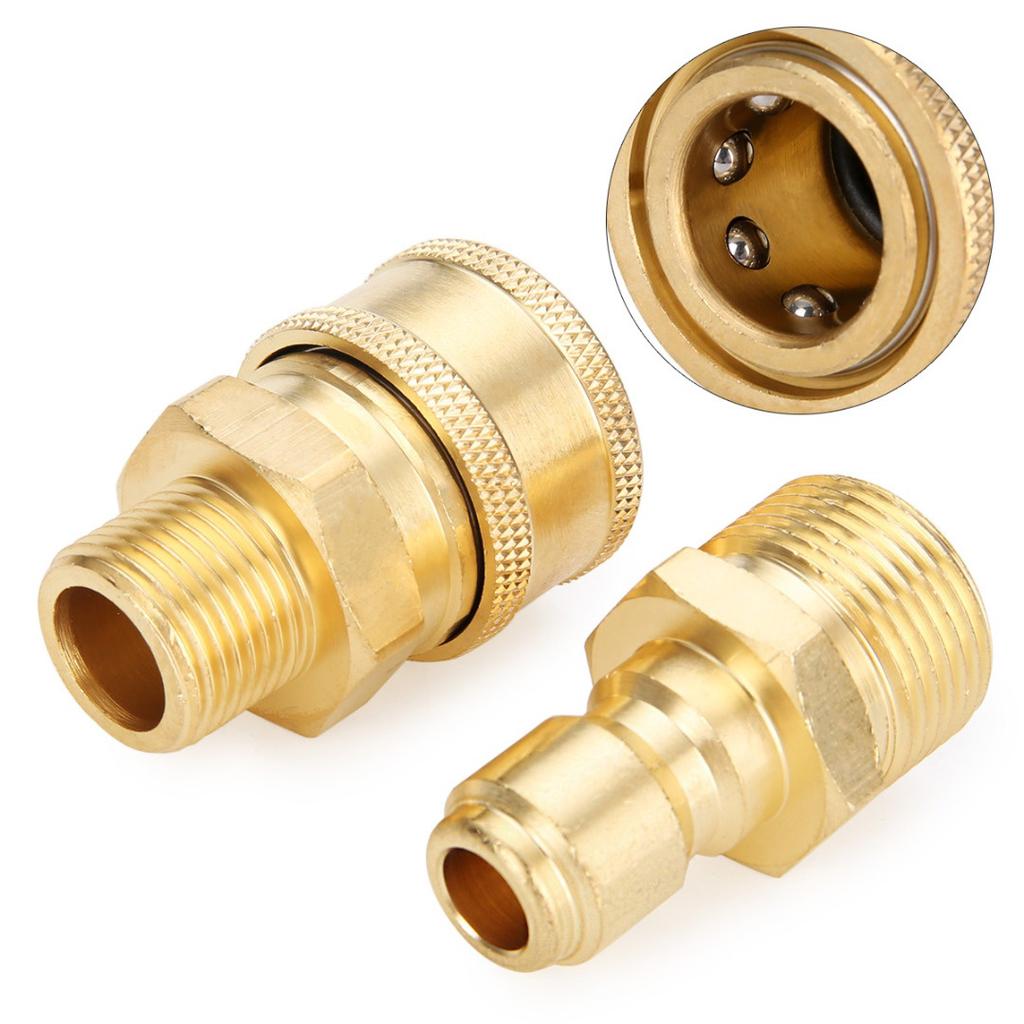 14 an 1//4 /'/' 2X Hochdruckreiniger Adapter für Schnellkupplung M22
