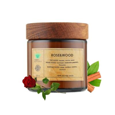 Duftkerze Rose&Wood M 100 g