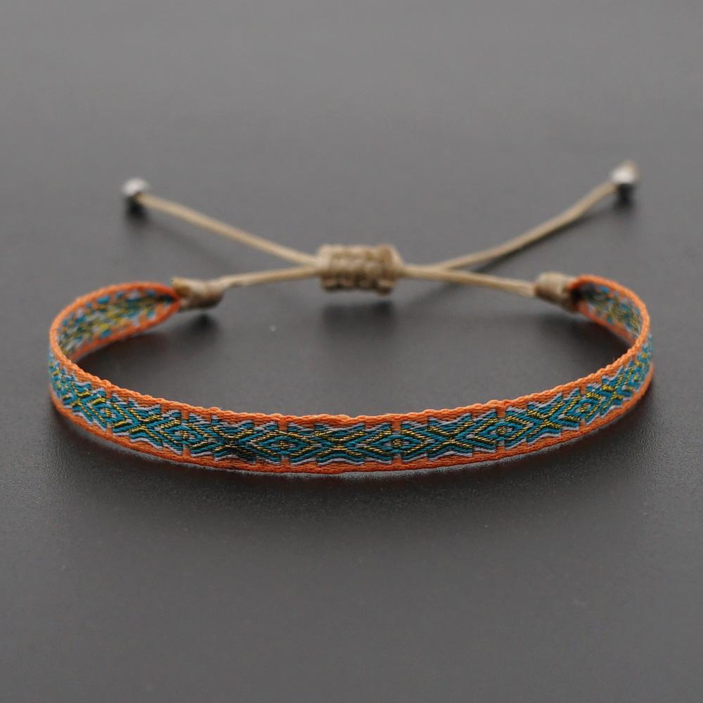 Easter New Boho Handmade Braided Bracelets For Women Pattern Friendship Rope Bracelet Vintage Colombia Weave Jewelry Textile