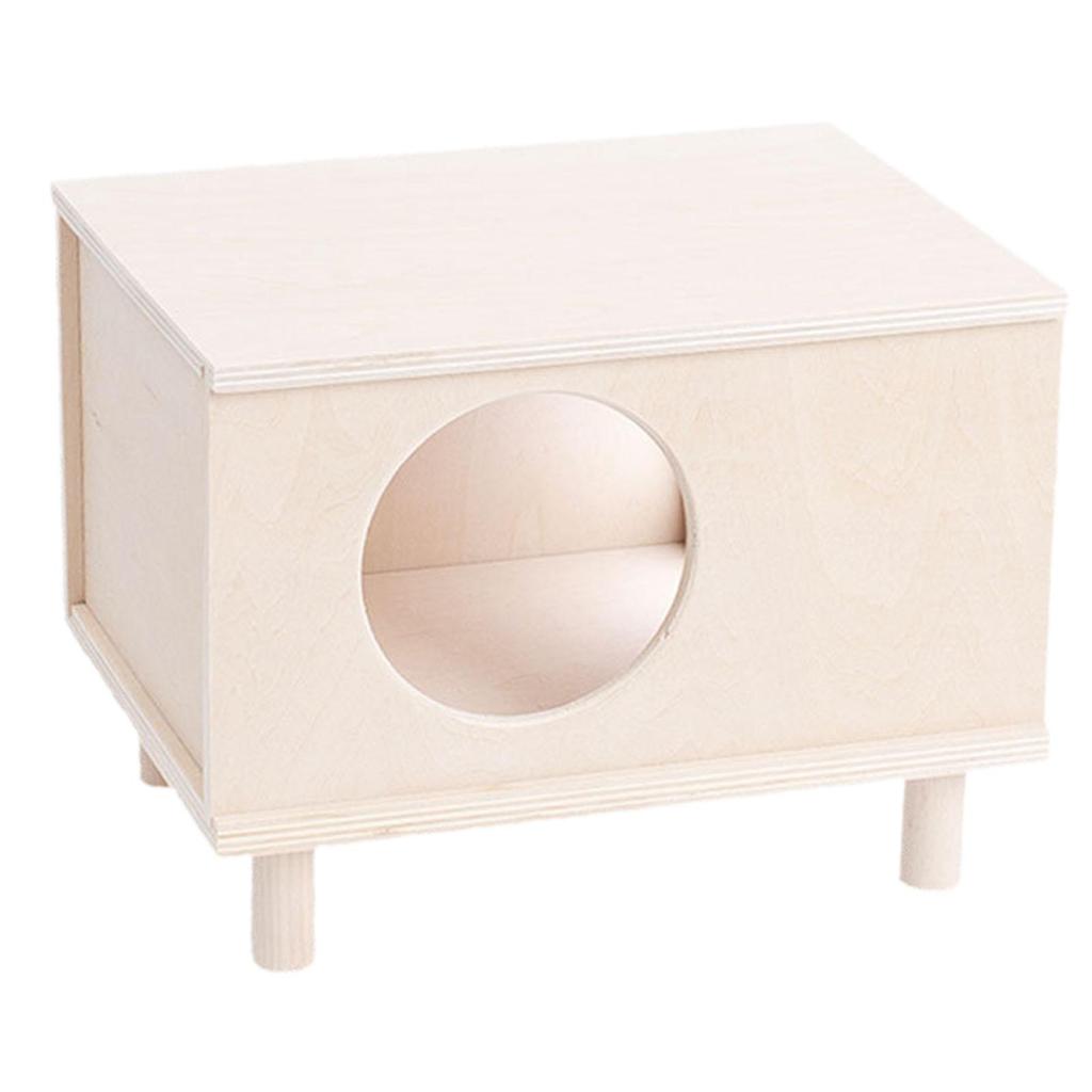 Wooden Hamster House Hideout Hideaway Hamsters Bedding Sturdy Decor Hamsters Accessories for Mice Rat Gerbils Guinea Pig