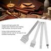 Rhombus Lacing Stitching Chisel Set Leather Craft Kits HSS Punching Stamping Prong Chisel