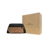 Coach Graham Classic Monogram Zip Closure PVC And Leather Tote Shoulder Crossbody Bag Medium Men bags Khaki Black C4149-QBKHA