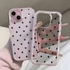Black Polka Dot Pattern Phone Case For iPhone 17 16 15 14 13 12 11 Pro Max Plus Air 2 in 1 Candy Color Clear Silicone Soft Cover