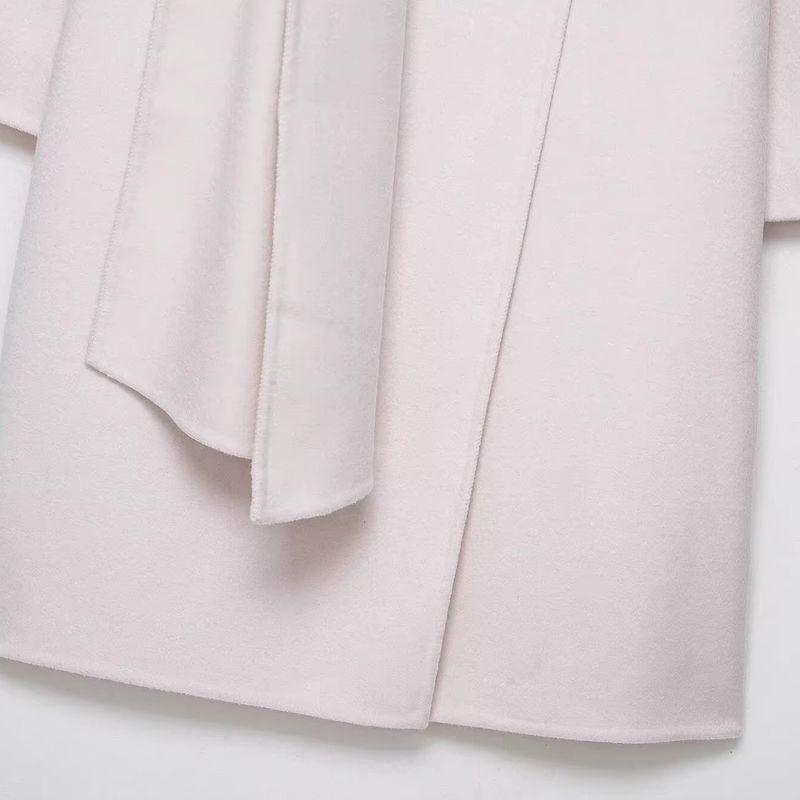 Araltay New Arrival Fashion Style Women's Clothing Fashion All-Match Simple Handmade Wool Blend Long Overcoat Outerwear