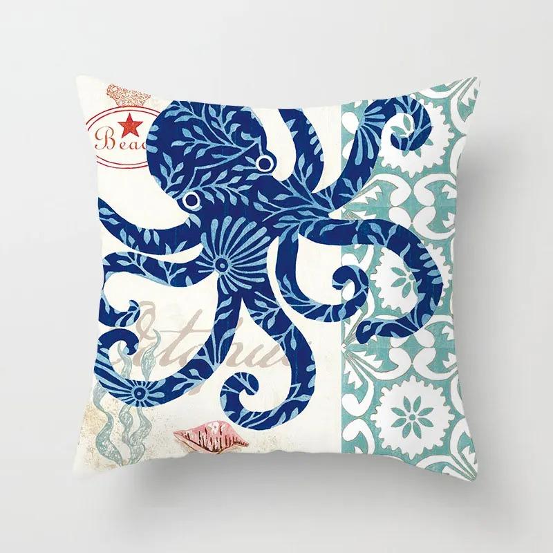 Turtle Print Decorative Pillowcase Living Room Office Ornaments Home Pillowcase