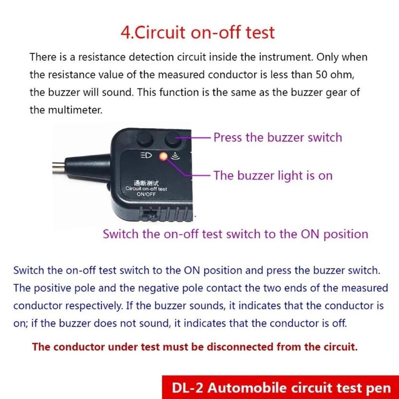 Auto-Stromkreisprüfer DC0-36V Fahrzeug-Pulssensor-Signal LED-Licht Prüfstift Sonde Auto-Spannungsmesser Elektrisches Werkzeug