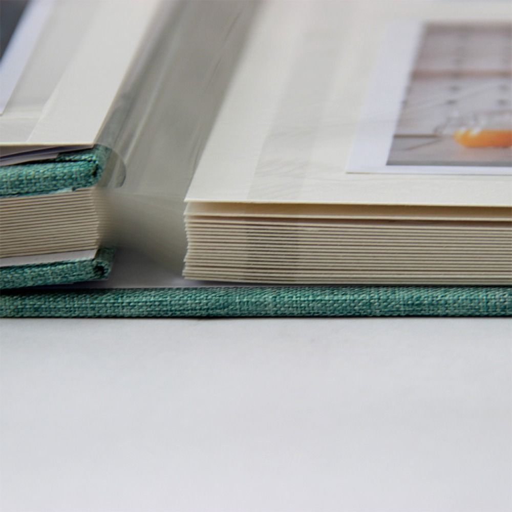 40 Pages Self-adhesive Scrapbook Large Capacity Commemorative Linen Cover Album Paste Type Dirt-proof Memory Book Graduation