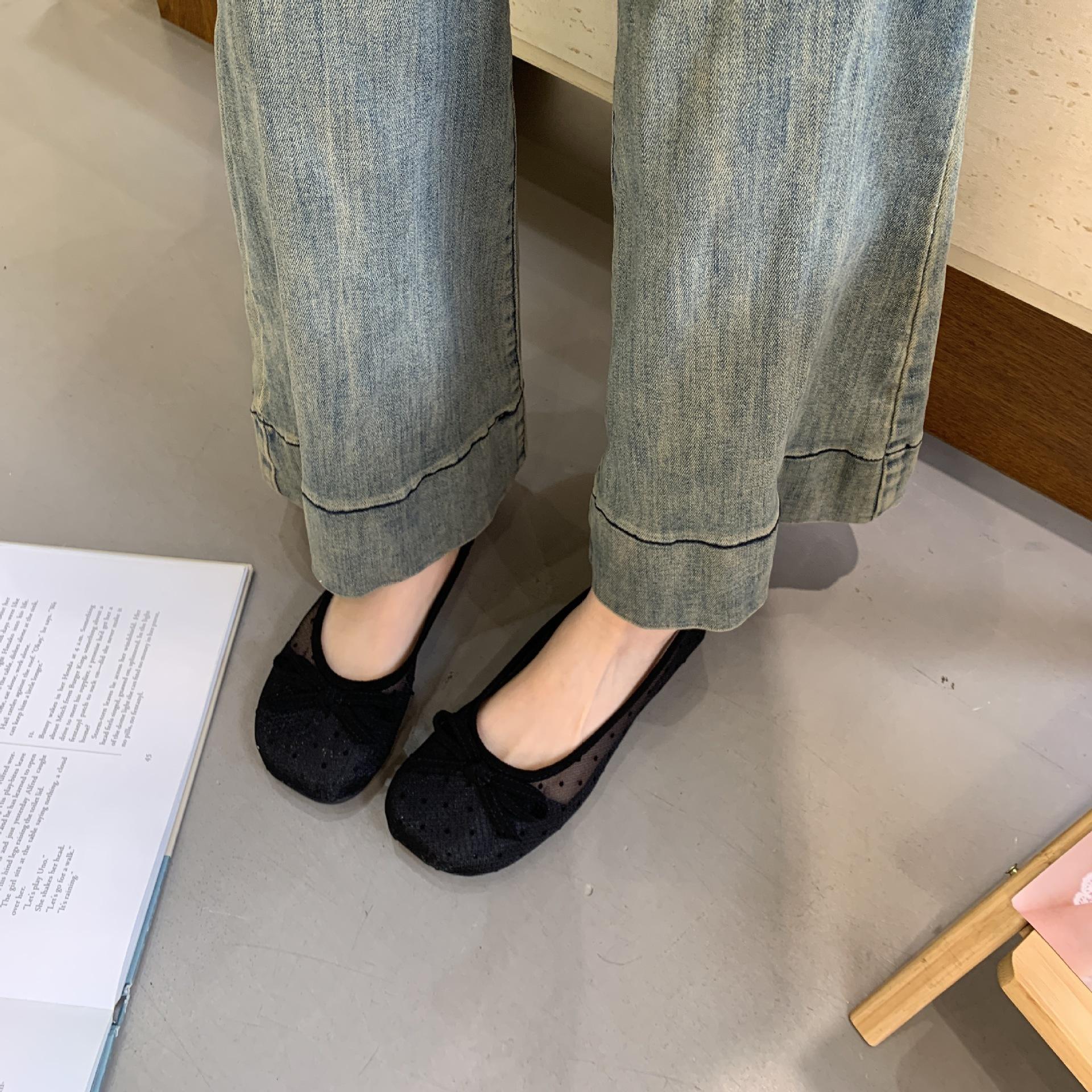 

Summer Pregnant Women Doudou Shoes Women S Flat Lazy Shoes One Pedal Single Shoes Versatile Breathable Work Shoes Ladyshoes 35