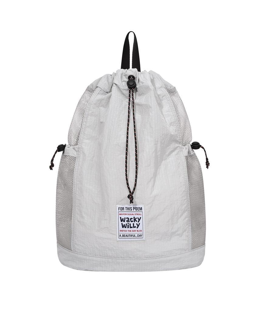 Wacky Willy String Draw Light Backpack Grey