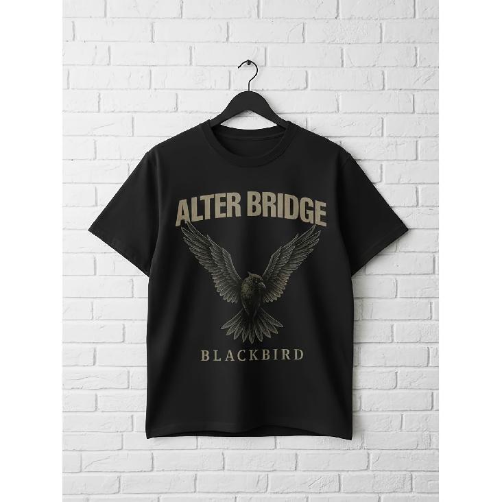 Alter Bridge Vintage Rock Band T-Shirt - Iconic Print, Suitable for - Casual Wear, Machine Washable Round Neck Tee with Alter Bridge Blackbird S чёрный