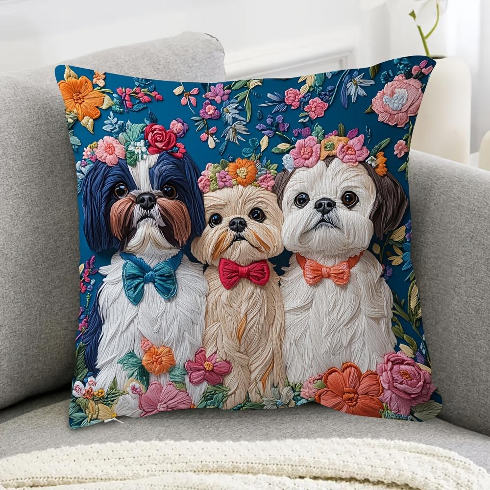 Unique 2D Printed Double-sided Printed Pillow Cover Short Plush Suitable Living Rooms Bedrooms Sofas Throw Cushion Cover