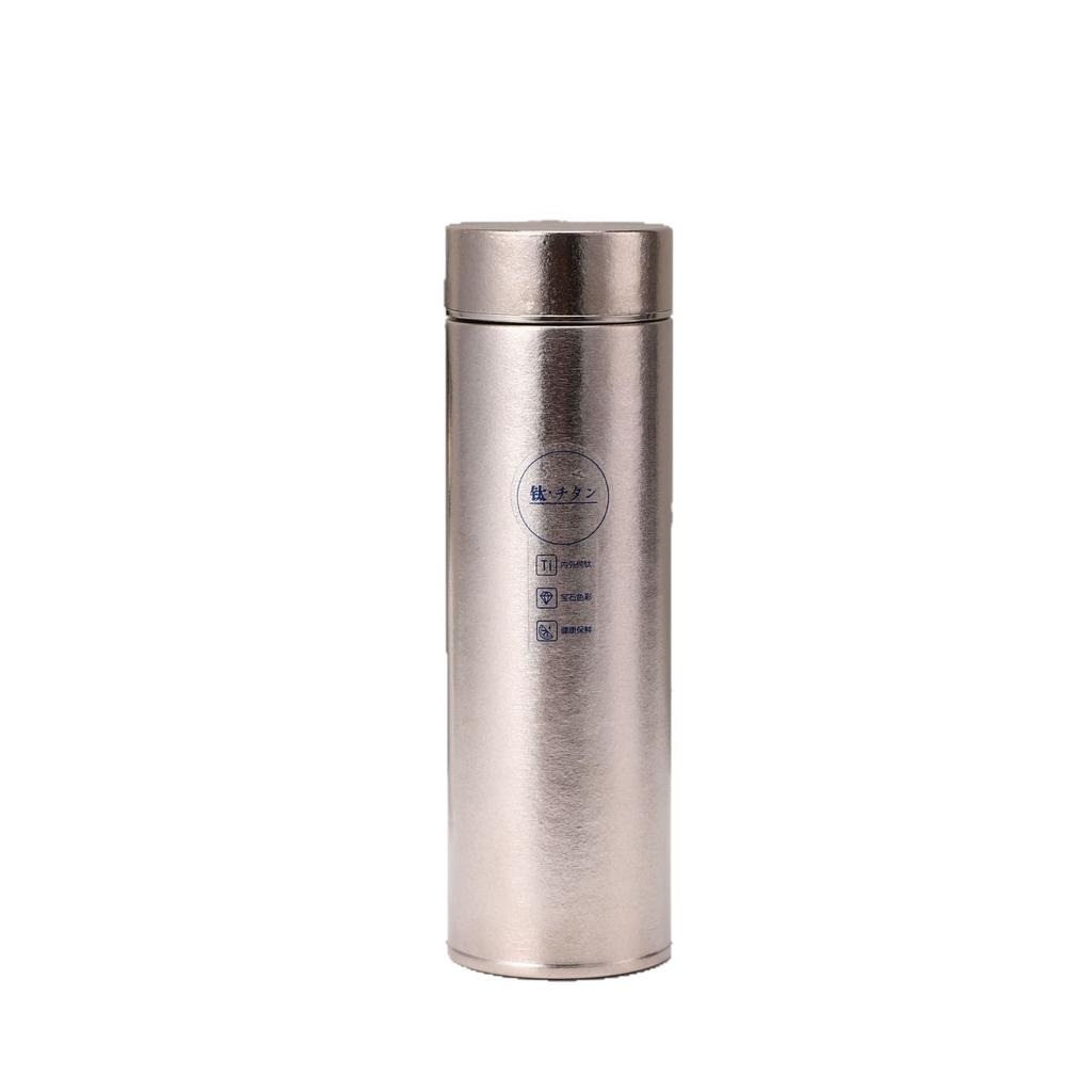New high-end business pure titanium cup high-value portable tea separation outdoor stew pot double-layer vacuum thermos cup