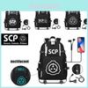 Scp Foundation Luminous Backpack With High Capacity Usb Charging