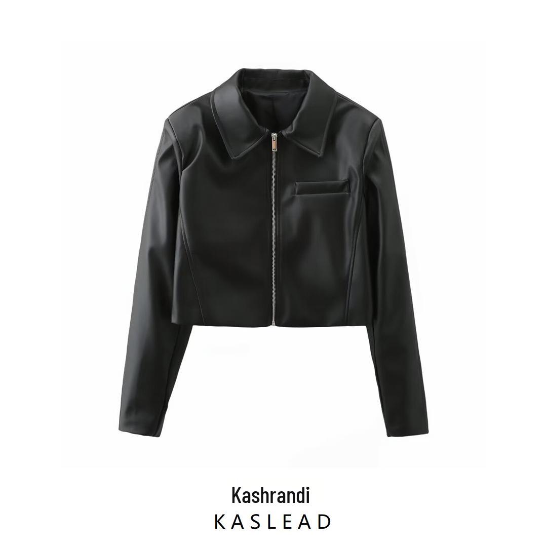 

2024 Women s Winter Faux Leather Short Jacket - European & American Style Fashion Extra Small