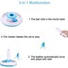 Interactive Cat Toy, Smart Cat Toy With Rolling Balls And Feather Toy For Mental Stimulation, Expandable And Foldable, Oxford Cloth And High Density P