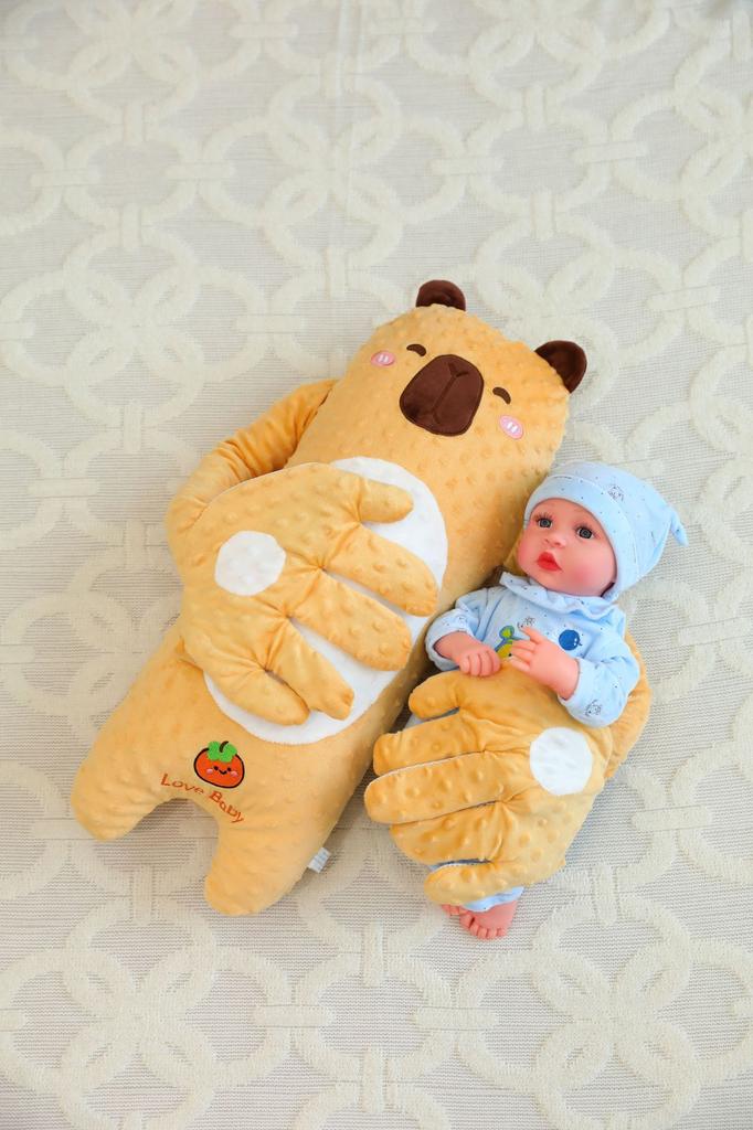 Baby Soothing Hand Hug Sleep Aid, Simulated Patting & Rocking for Anti-Startle, Infant Sleep Toy for Back & Belly Sleeping, Pacifier