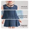 ASK JUNIOR Girls' Summer Sleeveless Denim Princess Dress