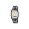 STANDARD Series 30 Meters Waterproof Quartz Movement Japanese and Korean Watch for Men and Women, Yellow Dial AQ-230EGG-9AEF