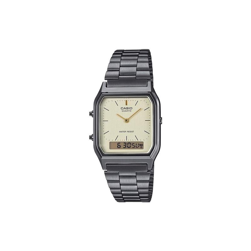 

Casio СЕРИЯ STANDARD 30 метров водонепроницаемость кварцевый механизм японские и корейские часы для мужчин и женщин, желтый циферблат AQ-230EGG-9AEF жёлтый