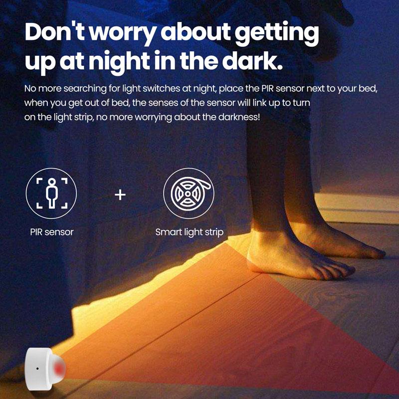 Tuya Zigbee 3.0 Mini PIR Motion Movement Human Body Detector With Brightness Luminance Sensor Lux Meter Home Security Alarm