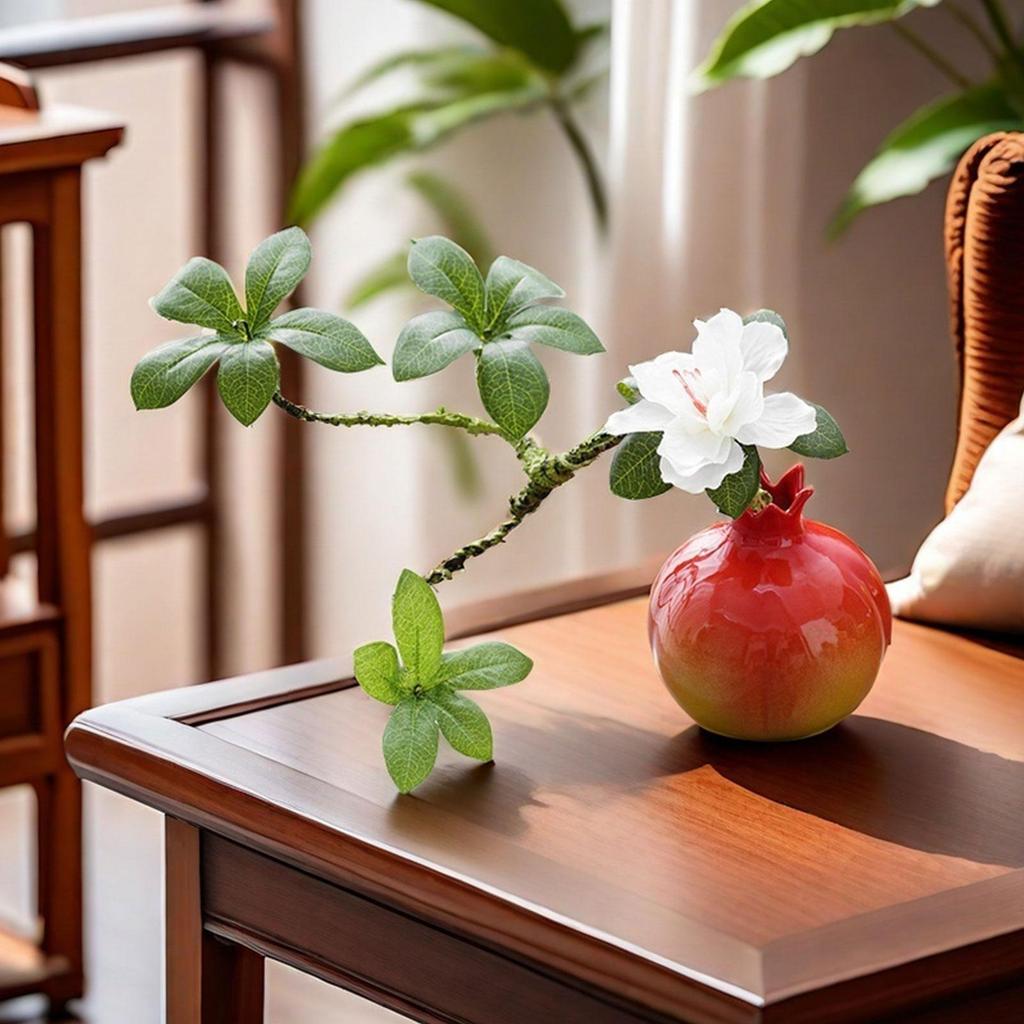 Fruit Shaped Ceramic Flower Vase Propagation Vase Bunch Storage Entryway Desktop Planter Living Room Ornament Minimalist