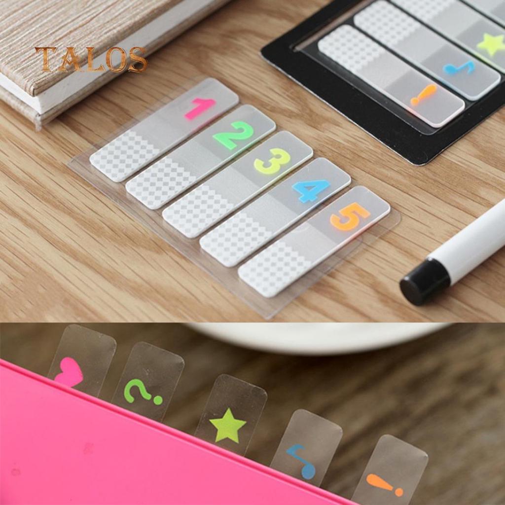 100 Pages Number Letter Symbol Sticker School Supplies Memo Mini Sticky Notes Writting Instruments