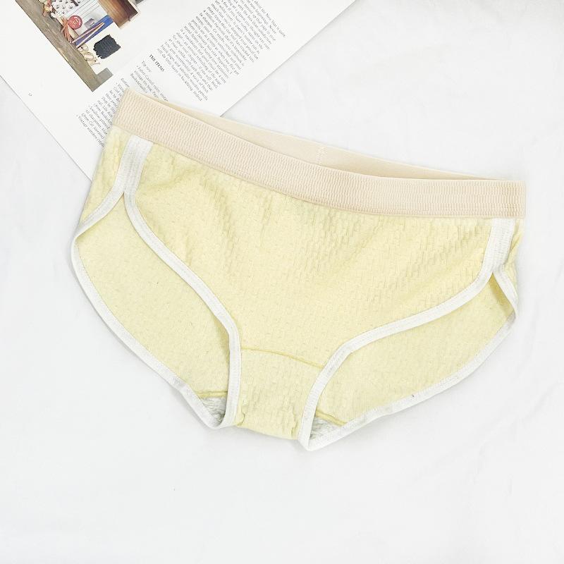Spring Solid Color Women's Underwear Multi-color Simple Mid Waist Breathable Triangle Pants