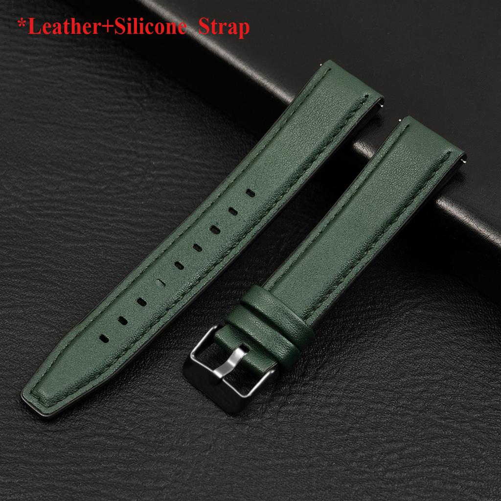 20mm 22mm Leather Strap for Samsung Galaxy Watch 7 6 5 4 40 44mm Gear Band Vintage Bracelet for Xiaomi Redmi Watch 5 Lite/Active