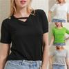 Womens Korean Style Loose V Neck T Shirt Casual Comfortable Oversized Tee Tops
