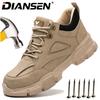 Soft Safety Shoes Steel Toe Boots for Men Water Resistant Work Sneakers Anti-Drop Anti-smash Anti-Puncture Comfortable Shoes