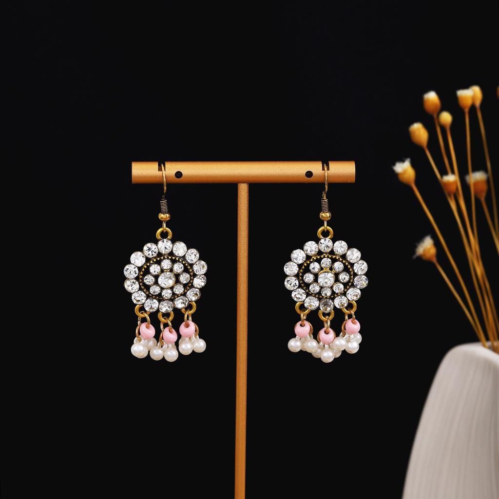 Retro Ethnic Style Colored Fringed Earrings For Women, Bohemian Light Luxury High-End Fashion Temperament Earrings