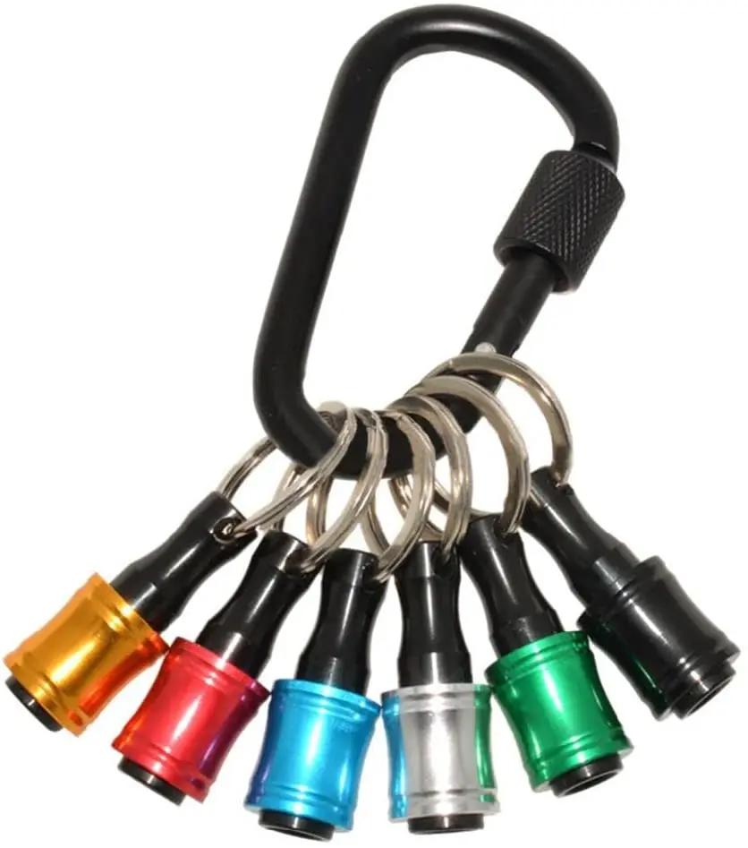 1/6Pcs 1/4 Inch Hex Shank Aluminum Alloy Screwdriver Bits Holder Light-weight Quick-change Extension Bar Hand Tool