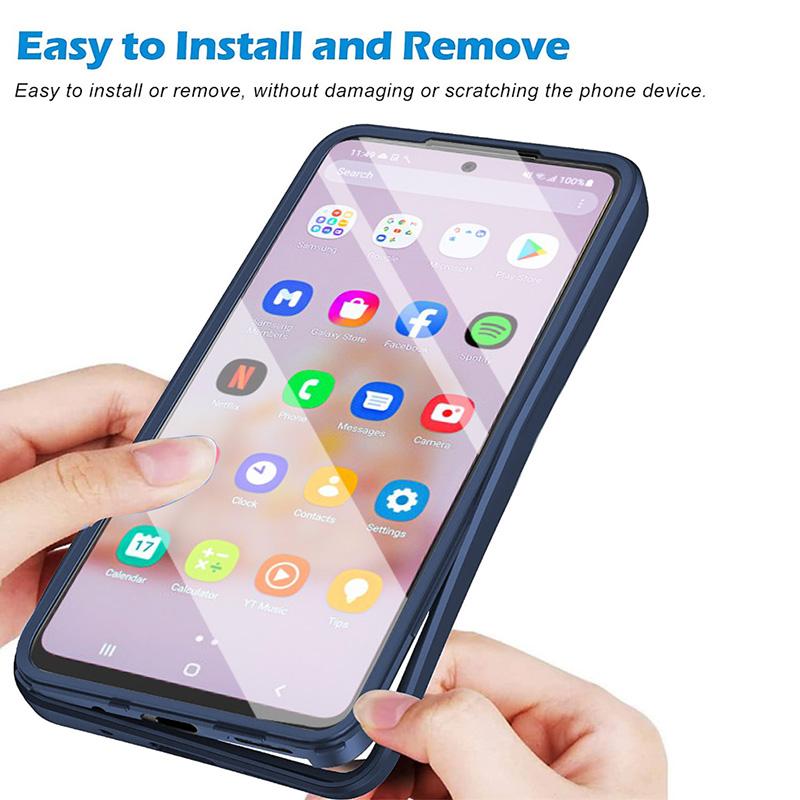 For OPPO F19 360°Full Protection Phone Case For OPPO F19 Pro Plus Double-Sided Transparent Bumper Shockproof Cover F19 Po Cases