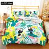 Roze flamingo Beddengoed Set Enkel Tweepersoons Volledig Queen King Size Flamingo Bed Set Volwassene Kind Slaapkamer Dekbedovertrek Sets 3D Print 012