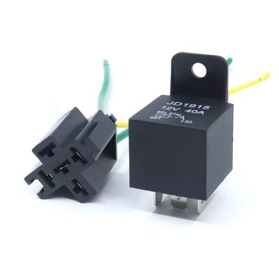 12V DC 4-pins Auto Automotive Zekeringrelais 40A Normaal Open Relais 40A Zekering Met 4-pins/5-pins Rugleuning