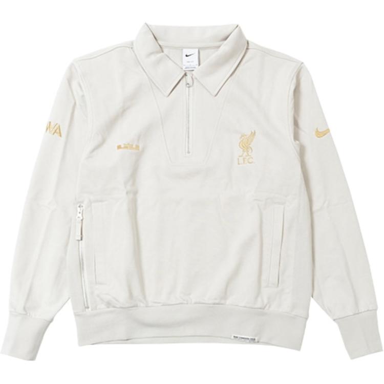 Nike Pánská mikina s kapucí na zip s výšivkou loga, ležérní s dlouhým rukávem, světle minerálně hnědá FN3030-104