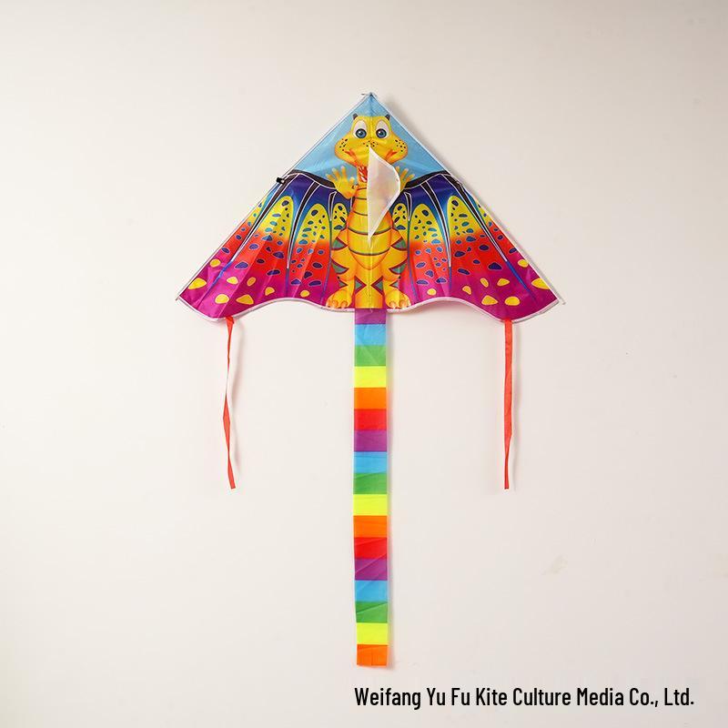 1m Cartoon Curved Edge Triangle Kite for Kids - Outdoor Flying Model