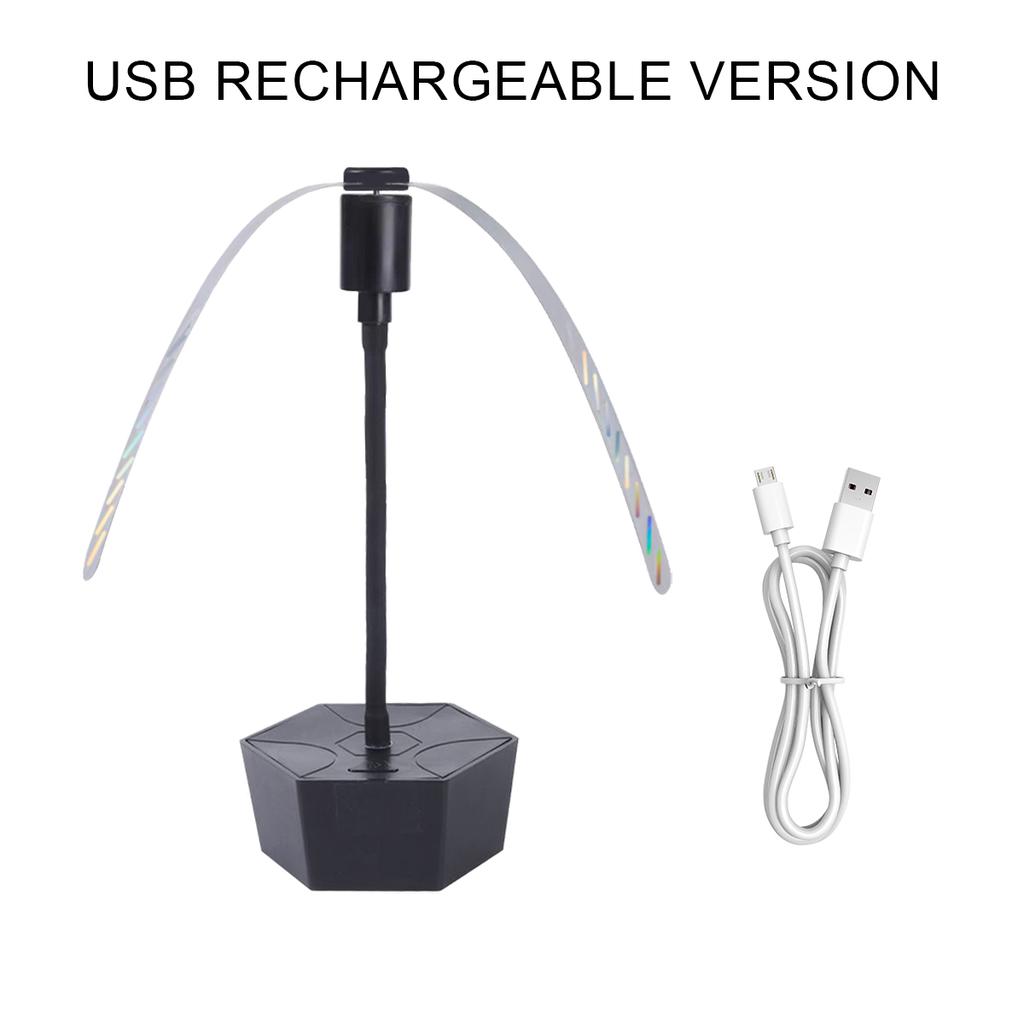 USB Rechargeable Retractable Fly Repellent Fan: Portable Outdoor Bug Zapper for Patio & Camping (Battery Powered)