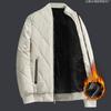 Winter Cotton-padded Men's Tooling Baseball Collar Velvet Gray New Winter Dad Cotton-padded Jacket Top