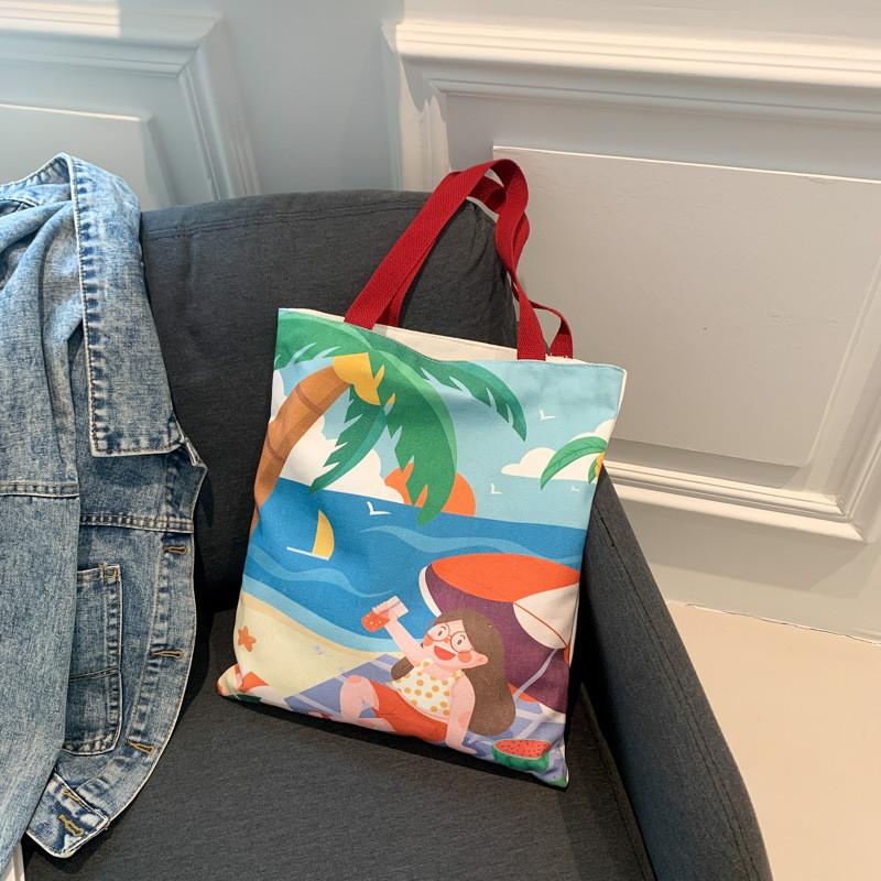 Adorable Large Capacity Women's Tote Bag Cute Cartoon Design For Everyday Use