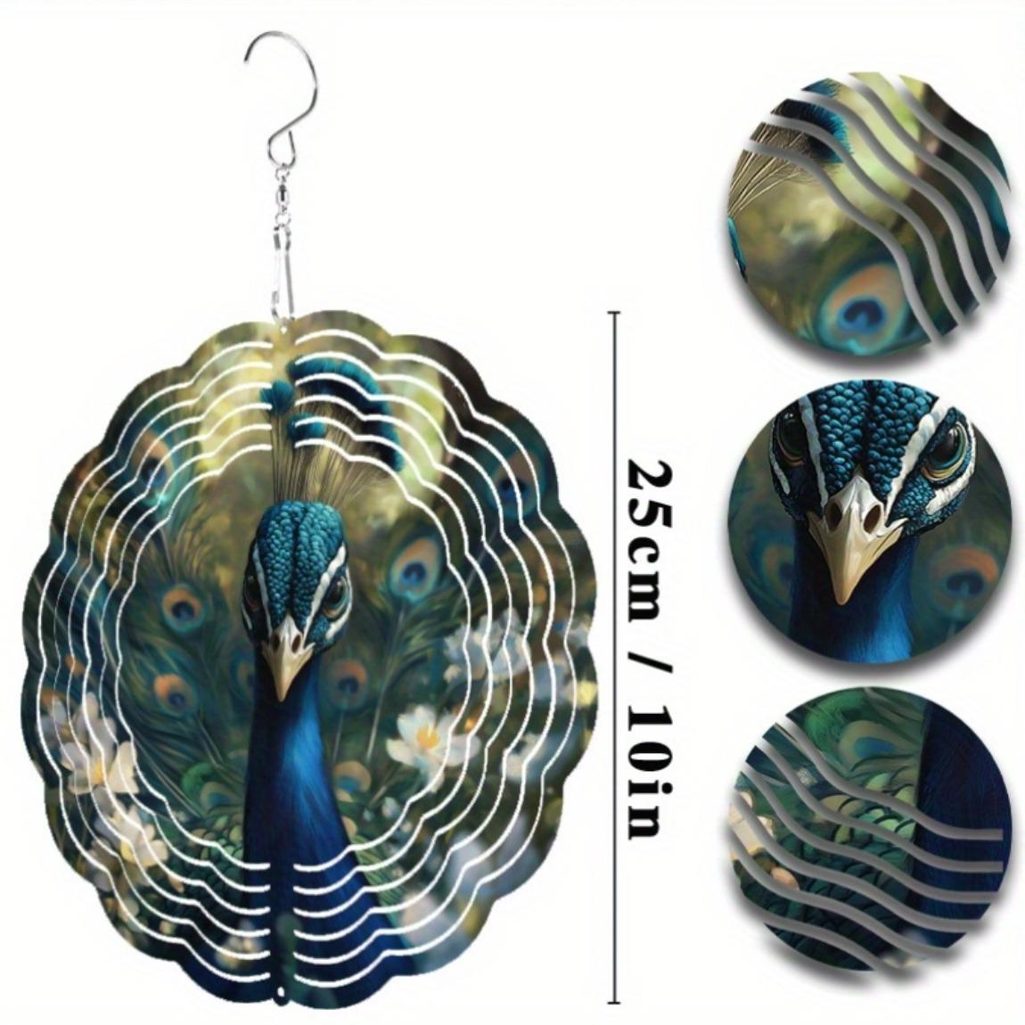 

Фэнтези Искусство Металлический Флюгер Павлина Подвесной Декор для Дома Улицы Сада Двора Не Требуется Батарея Колокольчик Ветер Орнамент 01A