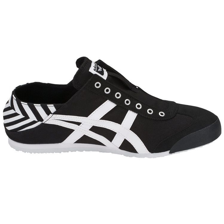 ONITSUKA TIGER Unisex Mexico 66 Paraty Black White Slip-On Sneakers D342N-9001