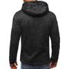 Men's Sports Casual Sweatshirt Zipper Pocket Cardigan Hooded Jacket